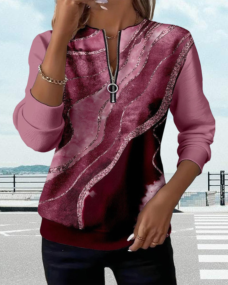 Lannie | Dámsky top s dlhým rukávom a štvrťzipsom