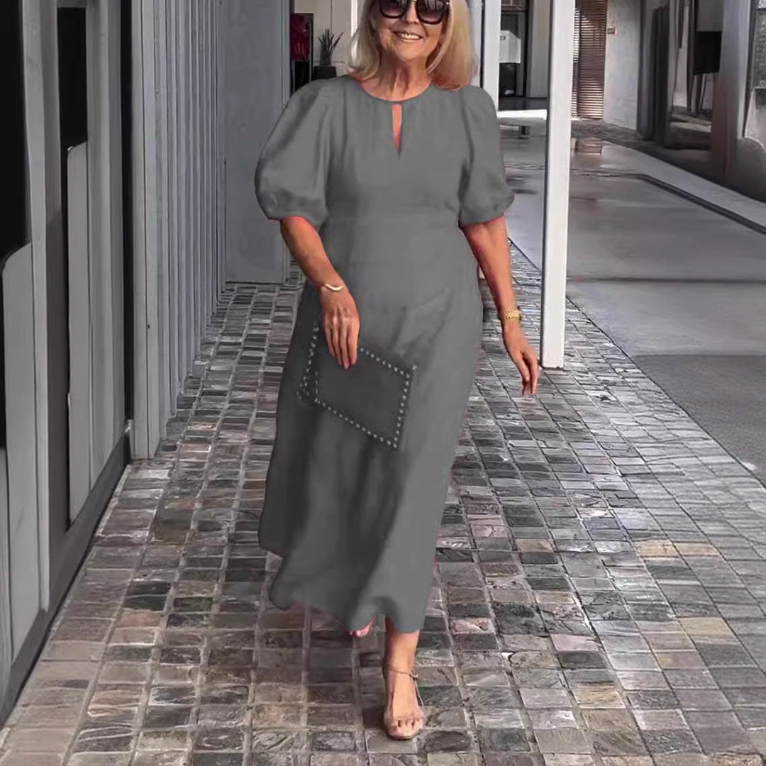 Frankie - Šik voľné šaty s bublinkovými rukávmi