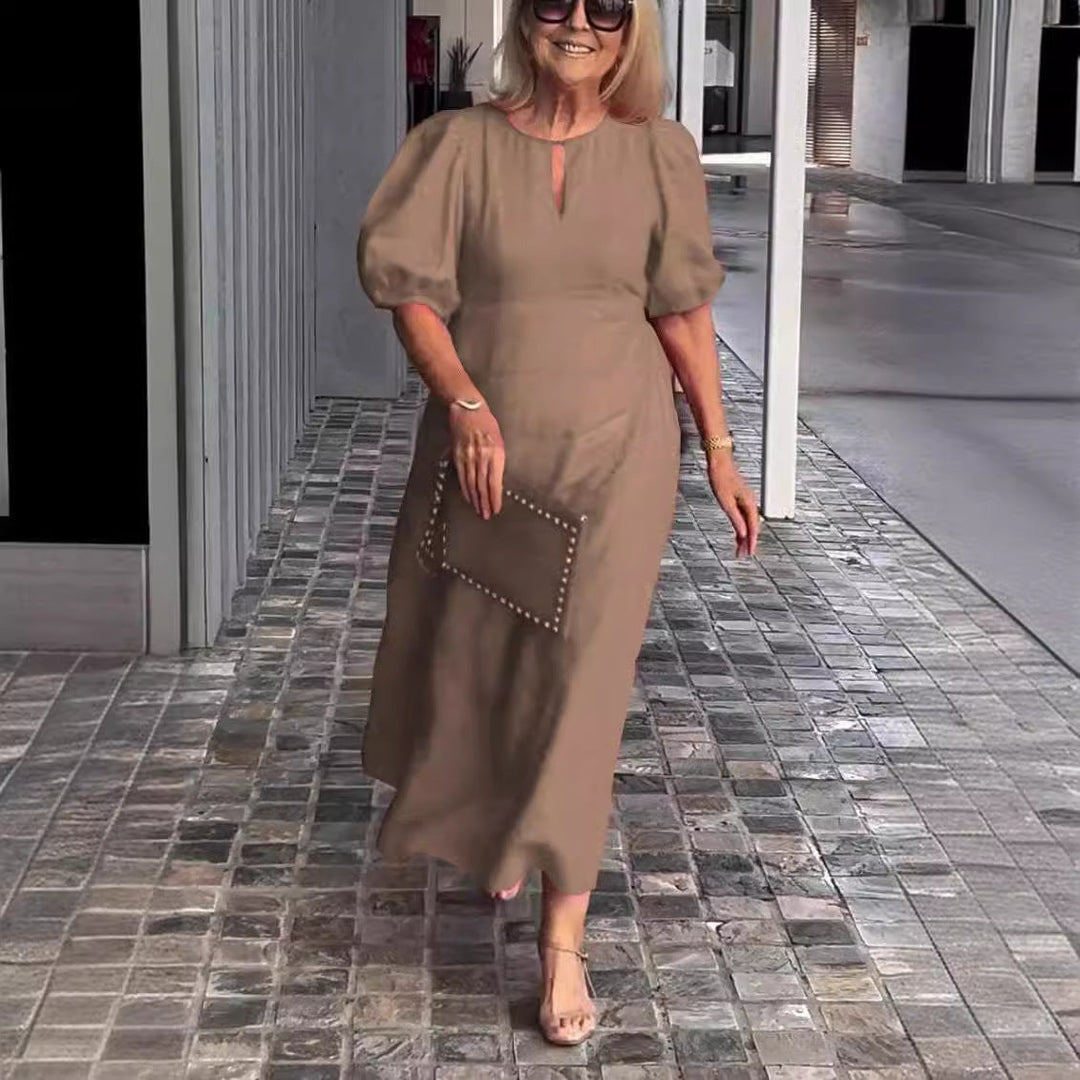 Frankie - Šik voľné šaty s bublinkovými rukávmi