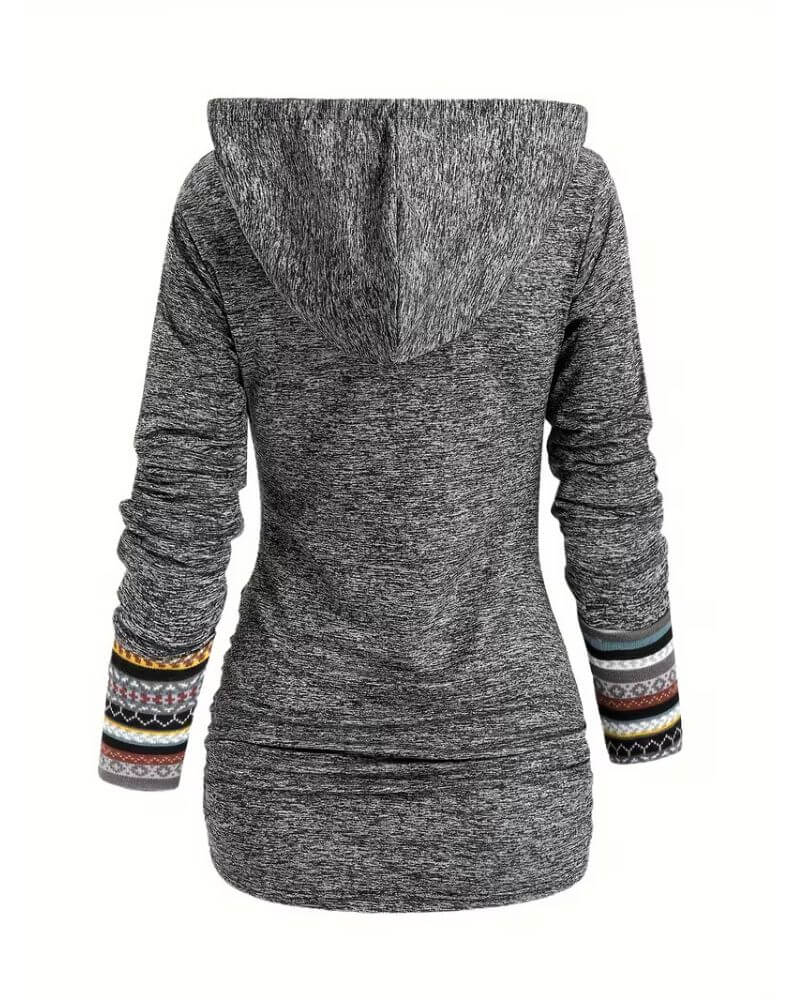 Alma™ – Retro Mikina s Kapucňou a Dlhým Rukávom