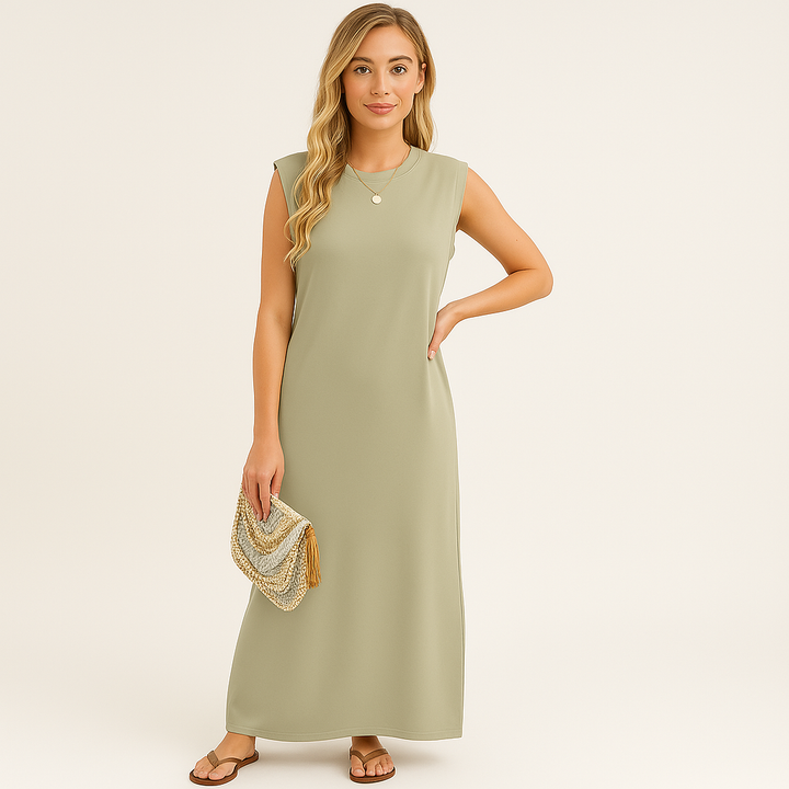 Bobbi - Dlhé šaty s flísovým efektom a protizáhybmi