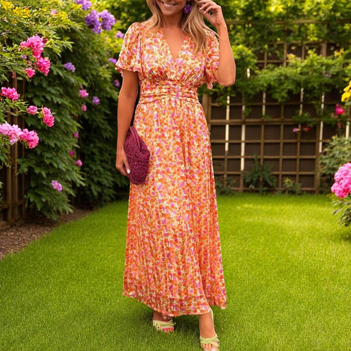 Klasické šaty s výstrihom do V Elsie