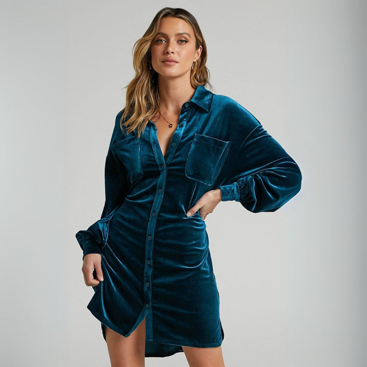 Geraldine - Elegantné zamatové šaty