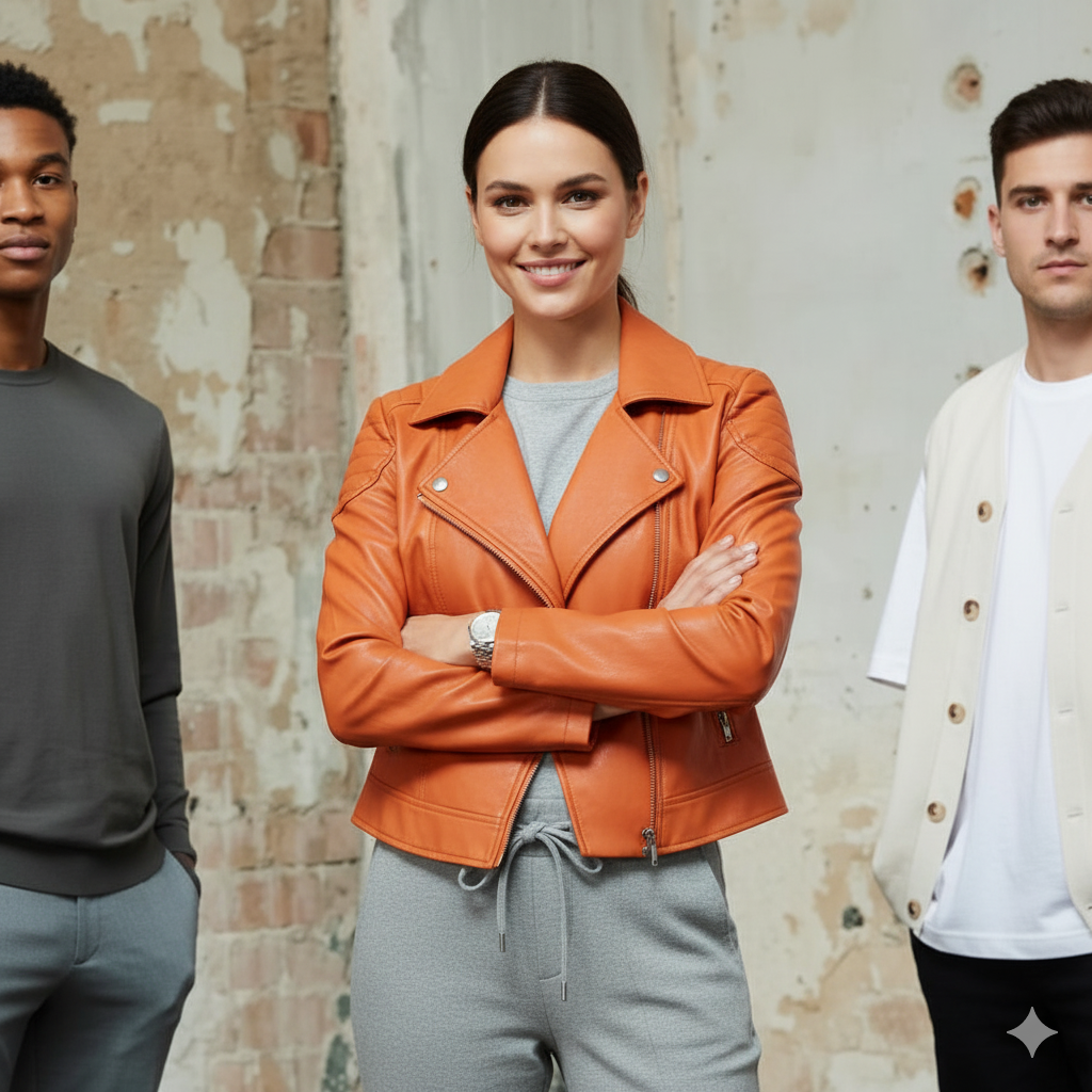 Moto bunda z ovčej kože Clarisse