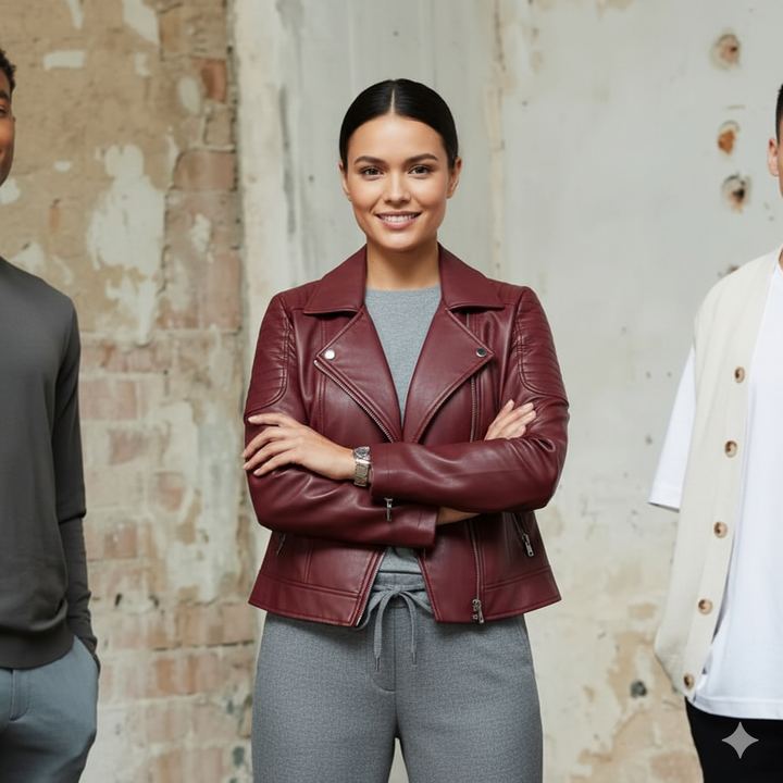 Moto bunda z ovčej kože Clarisse