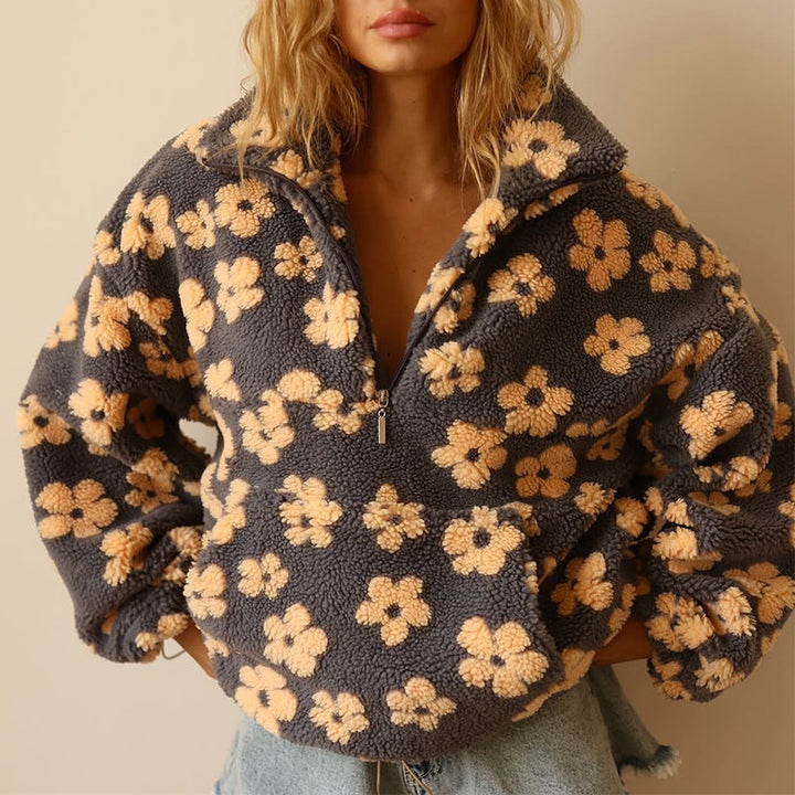 Daisy™ | Teplá Fleece Mikina Bloom