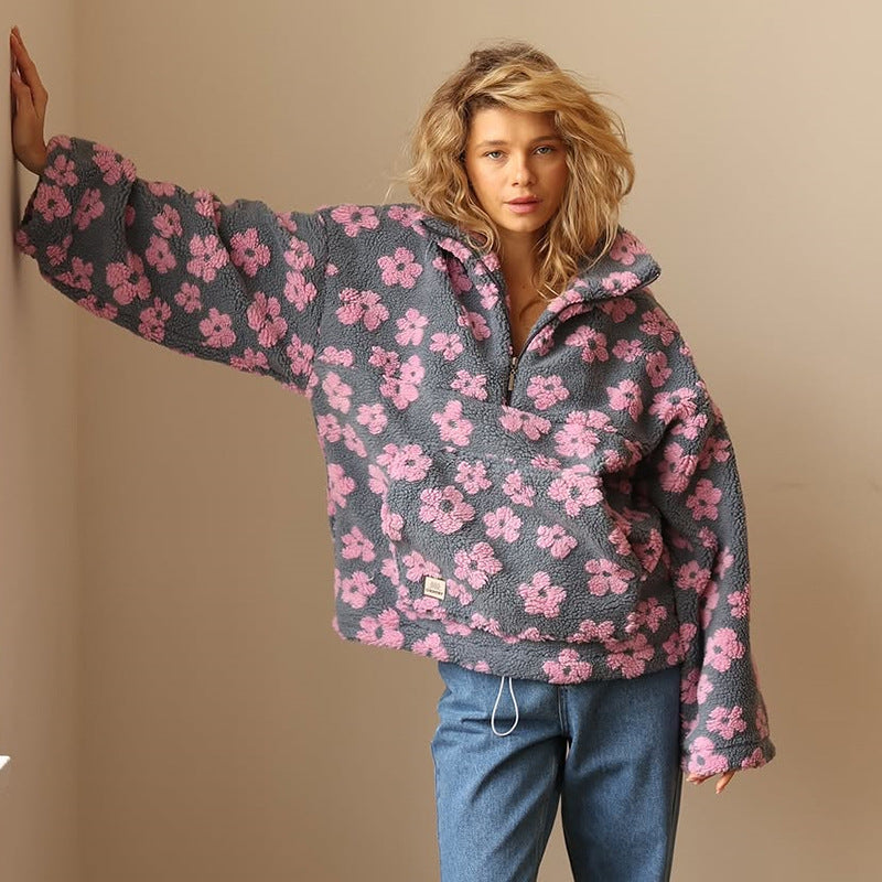 Daisy™ | Teplá Fleece Mikina Bloom