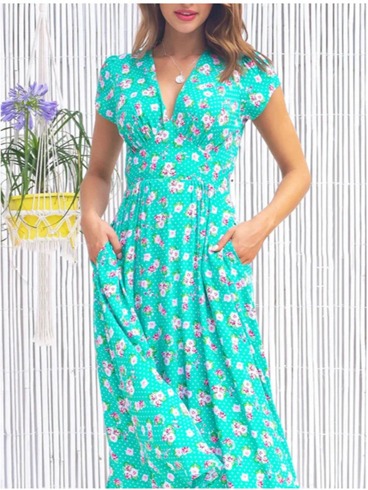 Letné šaty zakrývajúce bruško Anna