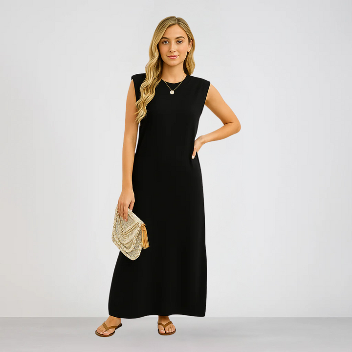 Bobbi - Dlhé šaty s flísovým efektom a protizáhybmi