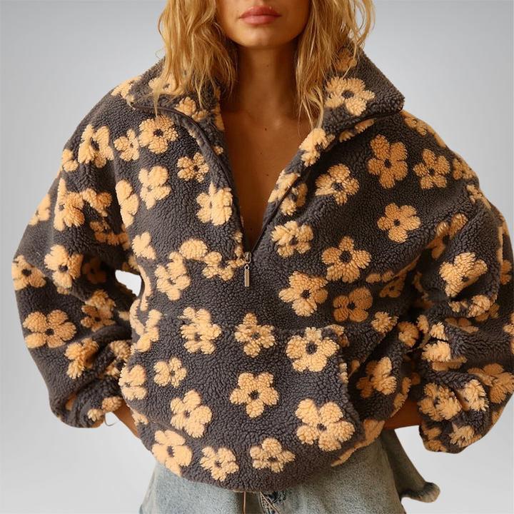 Daisy™ | Teplá Fleece Mikina Bloom