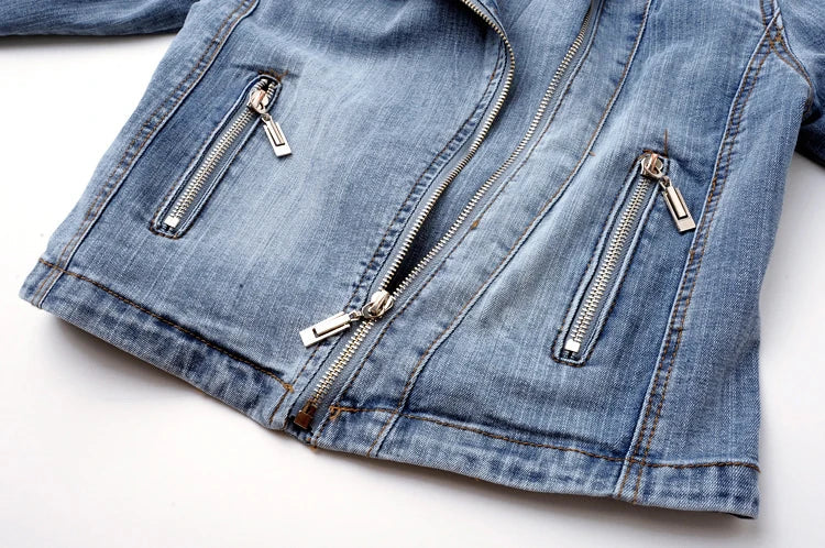 Džínsová bunda Freya so zipsom