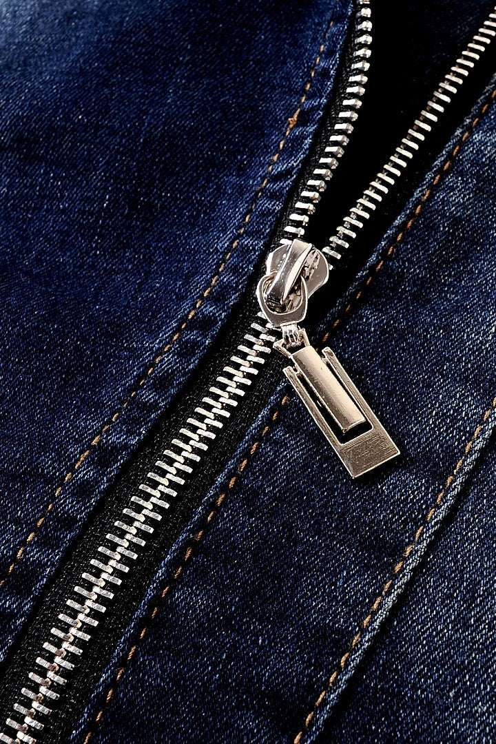 Džínsová bunda Freya so zipsom