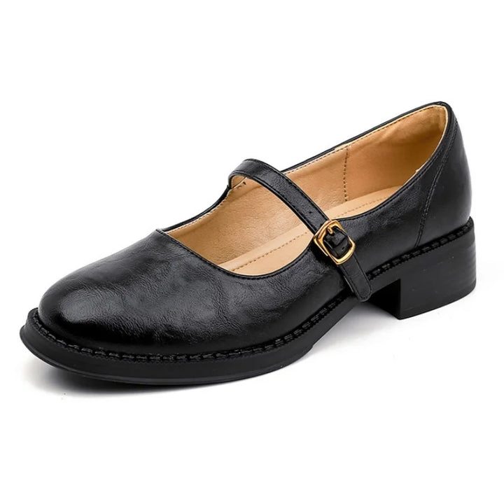 Rachel | Klasické pohodlné kožené Mary Janes