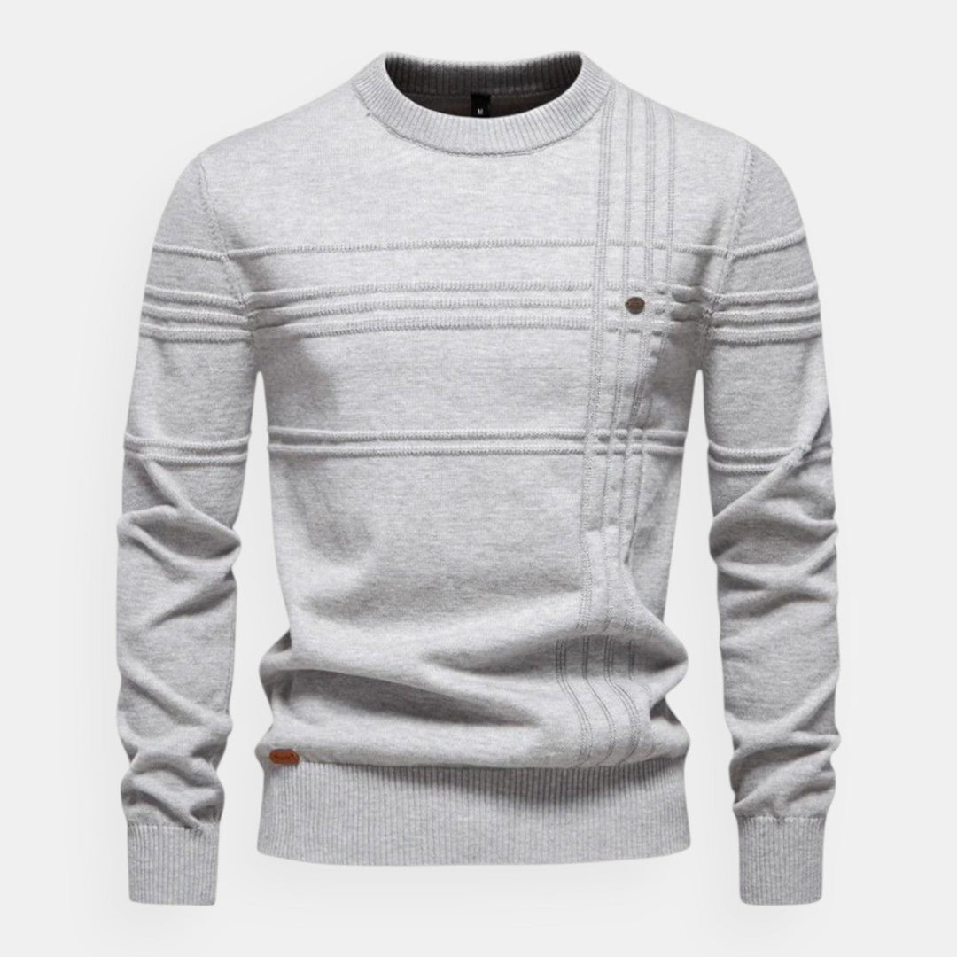 Enzo - Klasický kockovaný sveter 