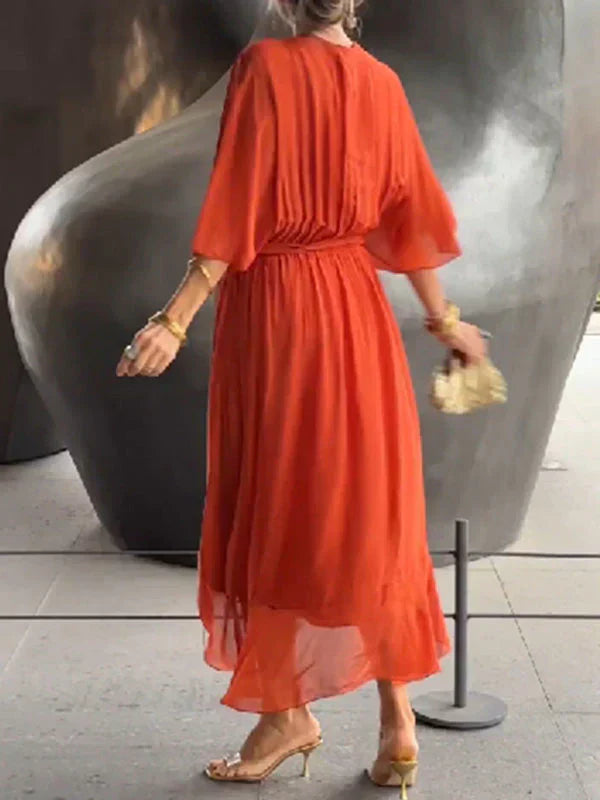 Monica™ | Šifónové šaty s výstrihom do V