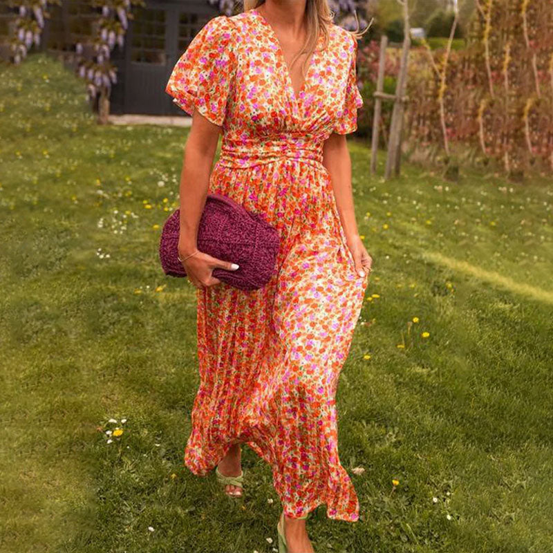 Klasické šaty s výstrihom do V Elsie