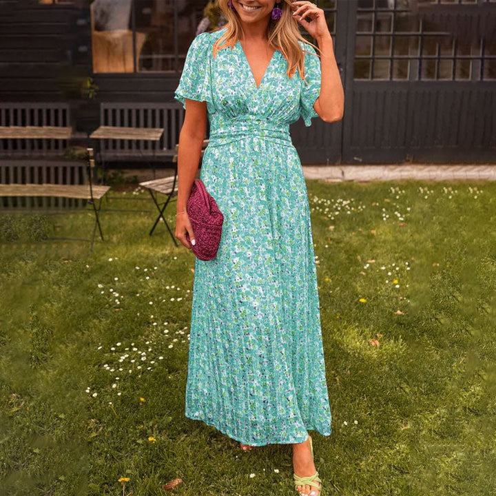 Klasické šaty s výstrihom do V Elsie